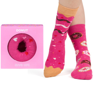 Chaussettes pour femmes SOXO GOOD STUFF donut dans une boîte