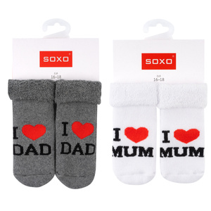 Chaussettes bébé mixte bleu marine J'aime Papa > Babystock