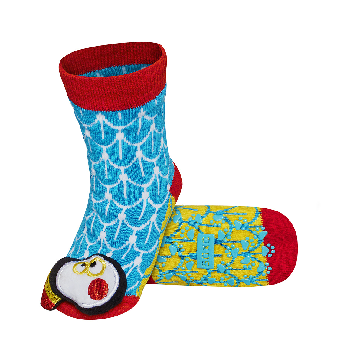 Chaussettes bébé colorées SOXO avec un hochet et une en ABS - 9,99