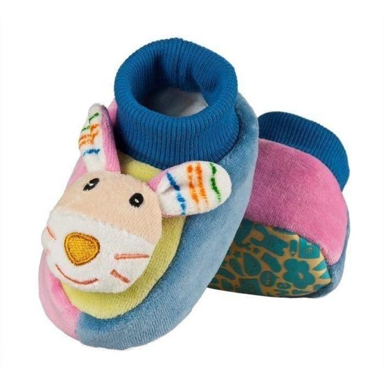 Cadeau drôle d'animal familier de pantoufles colorées de bébé de SOXO