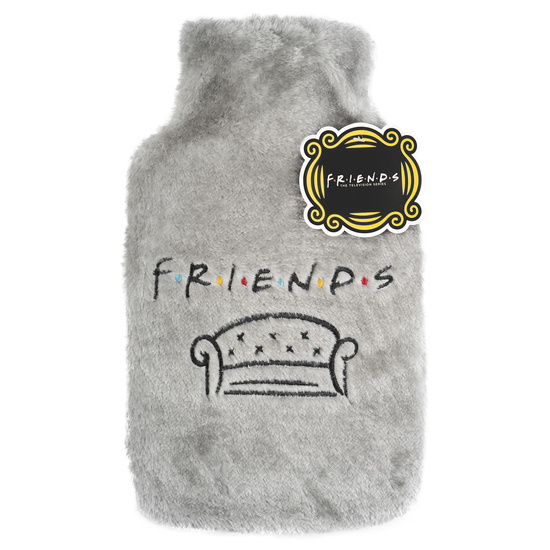 Chauffe bouillotte grise SOXO dans sa housse peluche Idée cadeau FRIENDS BIG 1.8l