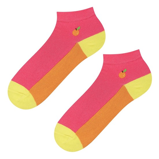 Chaussettes colorées pour femmes SOXO chaussettes en coton orange