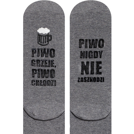 Chaussettes longues pour hommes SOXO avec inscriptions polonaises - un cadeau heureux