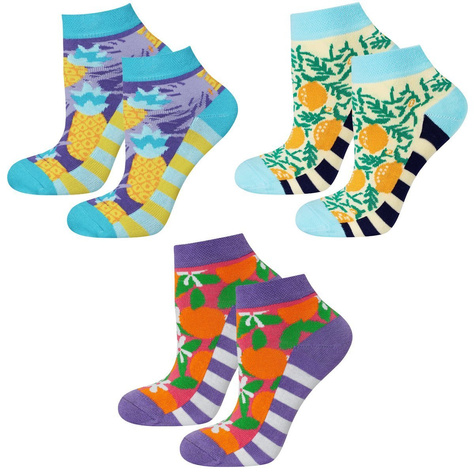 Lot de 3 paires de chaussettes colorées SOXO pour femme