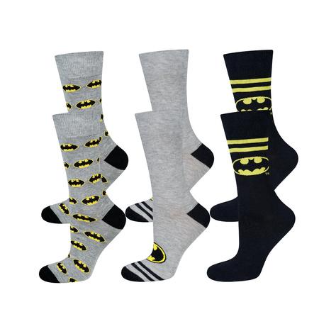 Lot de 3x Chaussettes homme | Batman DC Comics | pour un cadeau | couleurs