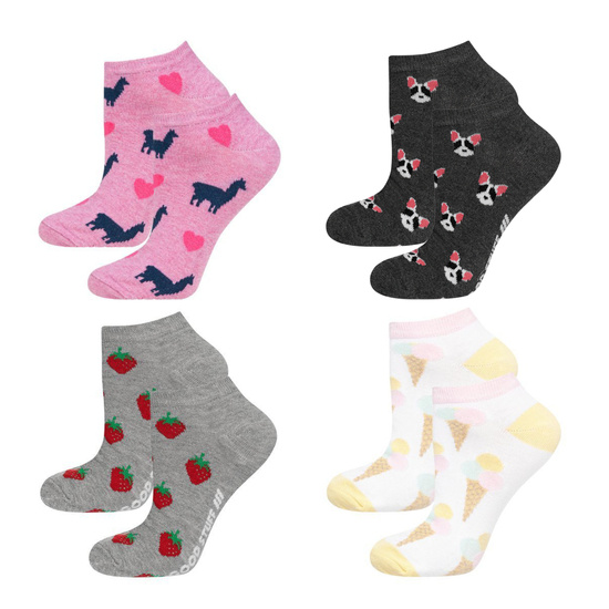 Lot de 4 chaussettes colorées SOXO pour femme en cadeau