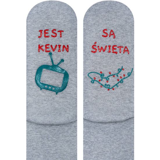 SOXO Chaussettes pour hommes avec texte "Jest Kevin Są Święta"