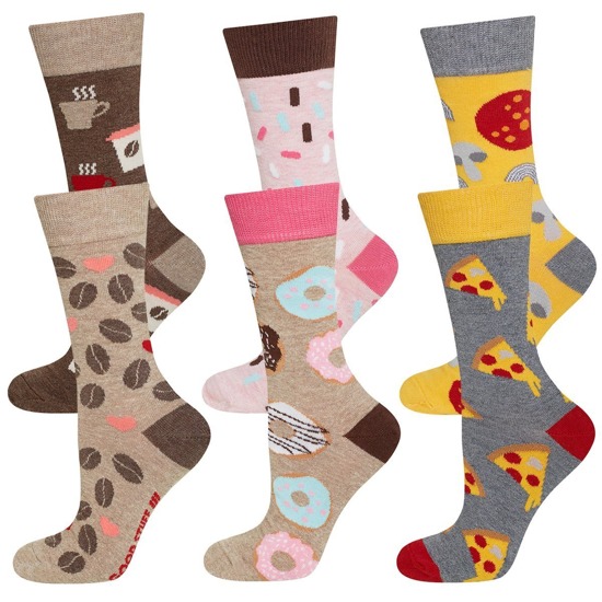 SOXO GOOD STUFF chaussettes colorées pour femmes qui ne sont pas dans une paire de tigres, du Mexique et du chat - paquet de 3