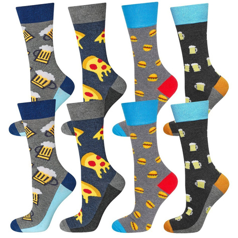 SOXO GOOD STUFF - chaussettes pour hommes avec champignons, poulets et mexique - paquet de 3