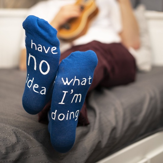SOXO chaussettes longues pour hommes avec inscriptions cadeau joyeux 