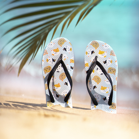Tongs Comfort de plage pour femme pour hommes SOXO | Heureux et coloré chez CATS | Idéal pour des vacances à la plage et une piscine