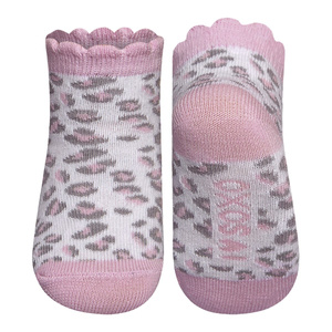 Chaussettes bébé SOXO roses à imprimé léopard