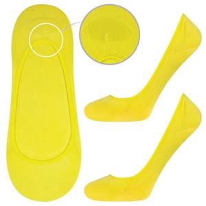 Chaussettes pour femmes jaunes classiques SOXO avec silicone
