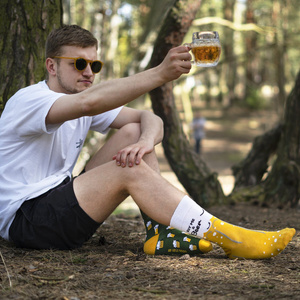 Ensemble de 3 chaussettes homme colorées SOXO GOOD STUFF rigolotes pizza