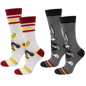 Lot de 2x chaussettes colorées pour hommes | Warner Bros | Bugs et Daffy | idée cadeau