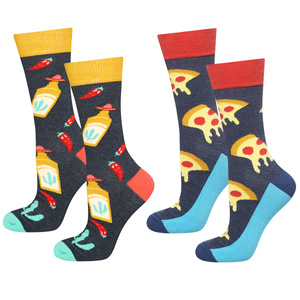Lot de 2x chaussettes homme colorées SOXO GOOD STUFF cadeau rigolo Pizza