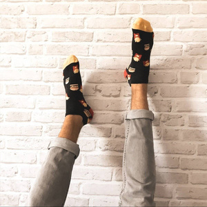 Lot de 6 pieds pour homme SOXO GOOD STUFF dans une boîte à pizza