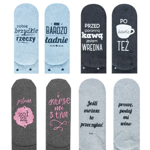 SOXO Women's socks "Life Instructions" - set of 4 pairs