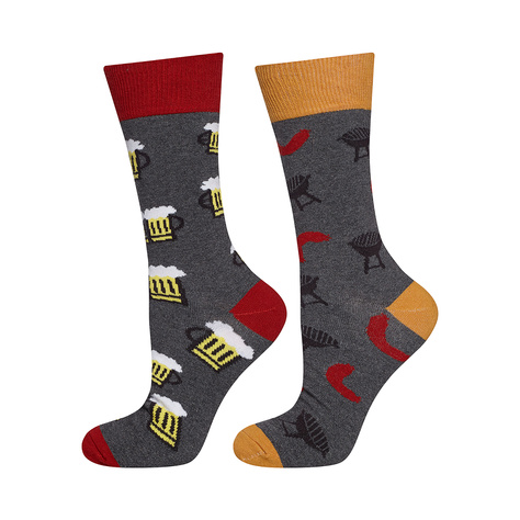 Chaussettes colorées pour hommes SOXO GOOD STUFF coton BBQ