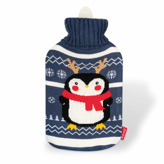 Bouillotte Soxo pingouin chaud plus chaud dans un chandail cadeau drôle Père Noël | Vacances
