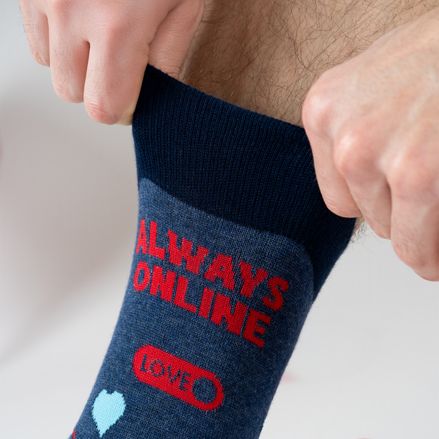 Chaussettes colorées pour hommes SOXO Wi-fi - 2 paires