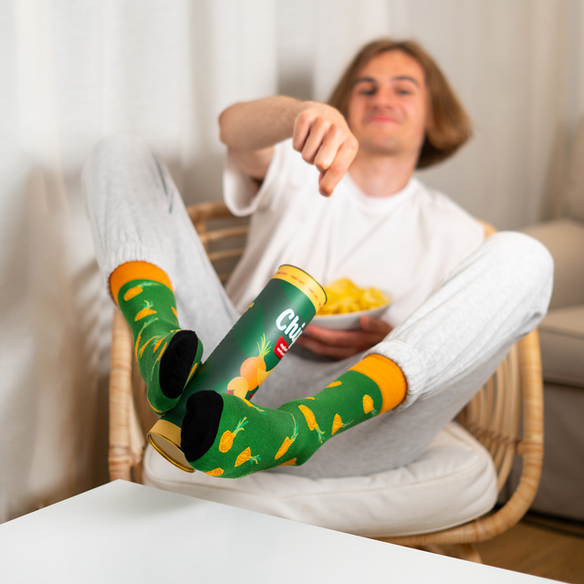 Lot de 3x chaussettes homme SOXO chips en tube