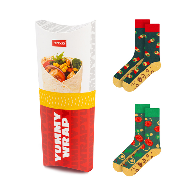 Chaussettes enveloppantes SOXO pour hommes en paquet de 2 paires