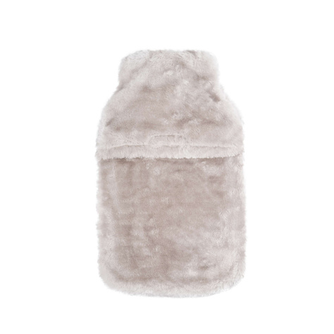 Chauffage SOXO gris 1.8l dans une housse en peluche pour rester au chaud idée cadeau