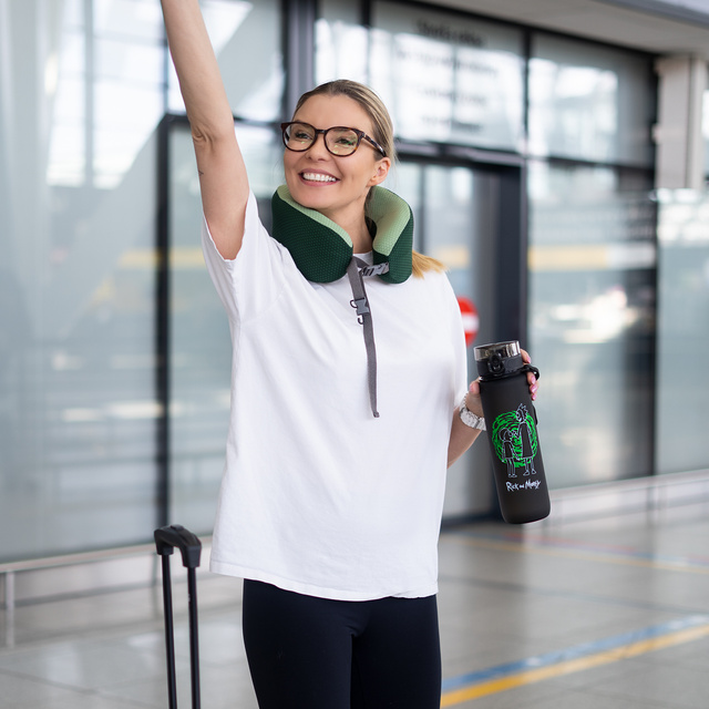 Bouteille d'eau 1L noire | durable et pratique | Rick and Morty