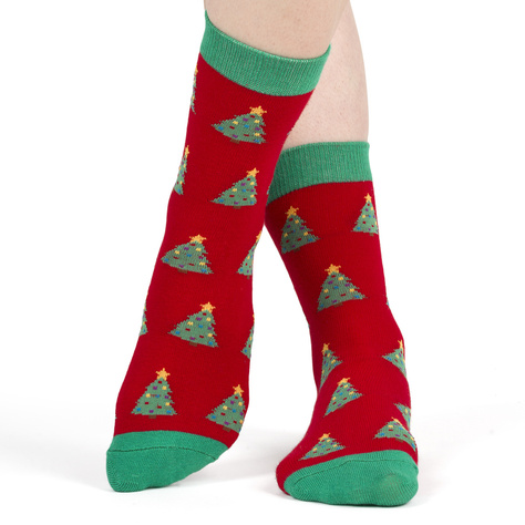 Set 4x SOXO GOOD STUFF chaussettes colorées pour femmes Joyeux Noël Cadeau | gâteau | arbre de Noël | lumières de Noël