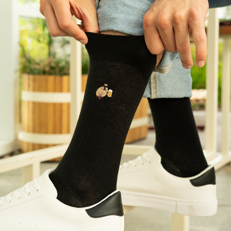 SOXO chaussettes homme capybara avec bière - 2 paires