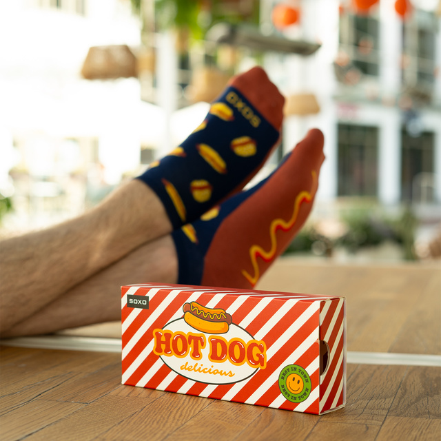 Chaussettes pour hommes SOXO Hot Dog