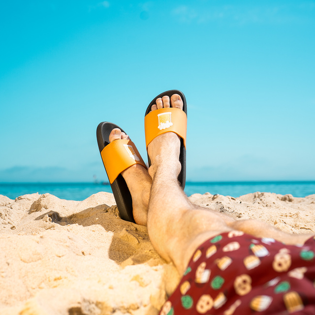 Tongs Comfort de plage pour femme pour hommes SOXO Beer | Idéal pour des vacances à la plage et une piscine | En caoutchouc