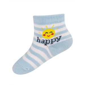 Chaussettes colorées pour bébé SOXO avec inscription happy | sunshine