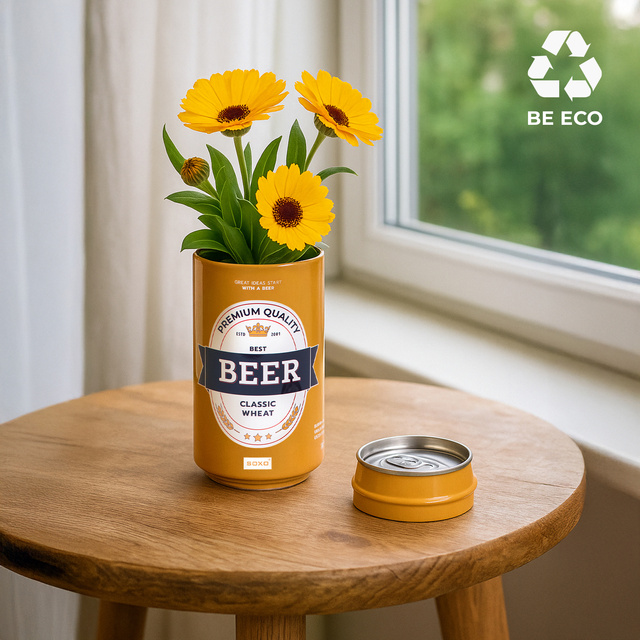 Lot de 4 chaussettes pour hommes colorées SOXO GOOD STUFF bière drôle dans une canette pour un cadeau