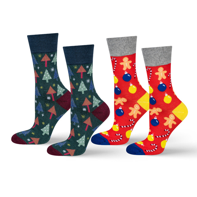 Lot de 2 chaussettes colorées SOXO GOOD STUFF pour homme Noël rigolo