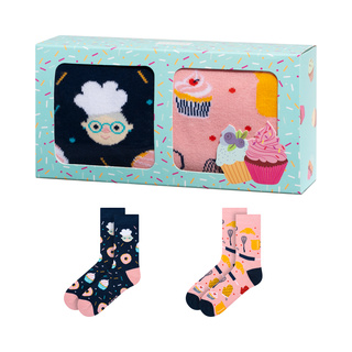Chaussettes pour femmes SOXO pâtisserie maison, 2 paires