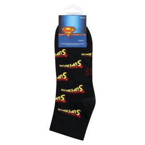 Chaussettes noires SOXO homme Superman DC Comics coton