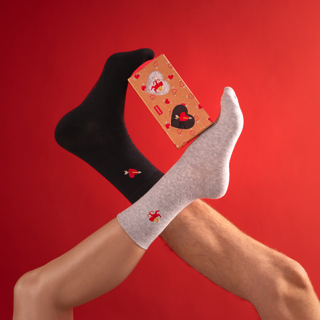 Chaussettes de la Saint-Valentin Soxo pour hommes en paquet - 2 paires