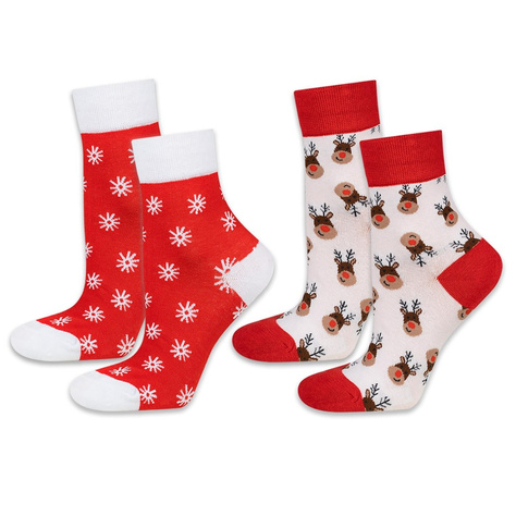 Lot de 2x SOXO GOOD STUFF chaussettes colorées pour femmes Cadeau de Noël