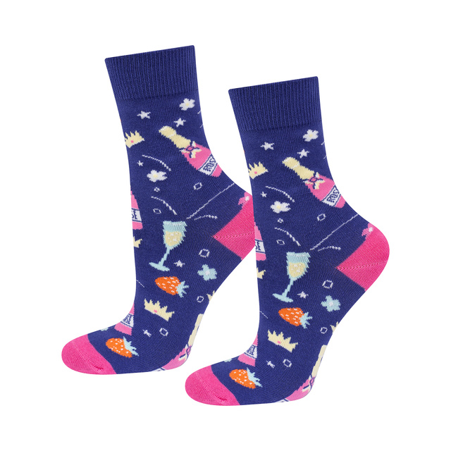 Lot de 3x chaussettes SOXO Prosecco pour femme en tube | cadeau idéal pour elle 
