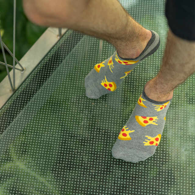 Lot de 6 pieds pour homme SOXO GOOD STUFF dans une boîte à pizza