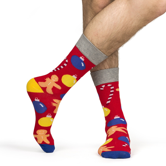 Lot de 2 chaussettes colorées SOXO GOOD STUFF pour homme Noël rigolo
