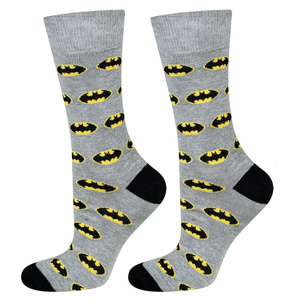 Chaussettes homme grises SOXO GOOD STUFF Batman DC Comics | pour cadeau