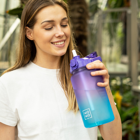 Bouteille d'eau 1.5L violet et bleu | BPA free 