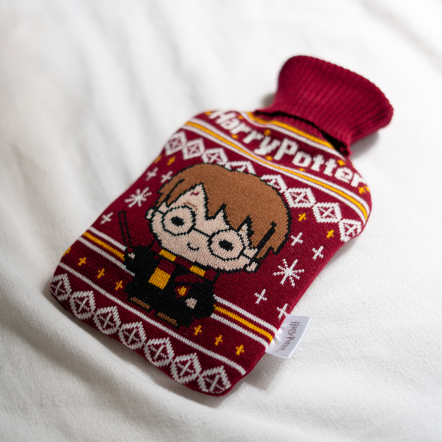 Harry Potter Hot Water Bottle Original, sous licence de Warner Bros., chauffe-eau dans une housse en peluche 1 L