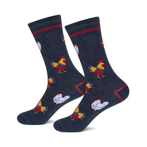 Chaussettes Colorées pour Hommes SOXO Œufs de la Campagne - 3 Paires