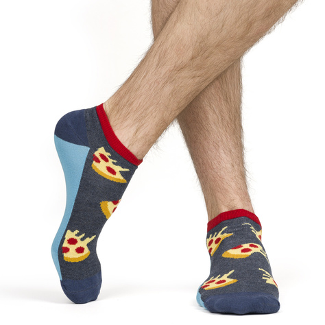 Lot de 2x chaussettes pizza en coton coloré SOXO GOOD STUFF pour hommes