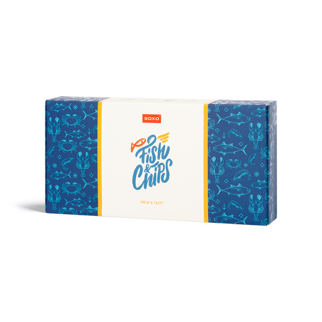 Chaussettes pour hommes Soxo fish and chips