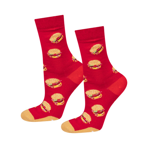 SOXO Chaussettes pour hommes | Hamburger en boîte | Bière en canette | Cadeau drôle pour lui
